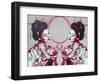 Mirror Geisha-Abstract Graffiti-Framed Giclee Print