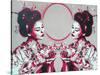 Mirror Geisha-Abstract Graffiti-Stretched Canvas