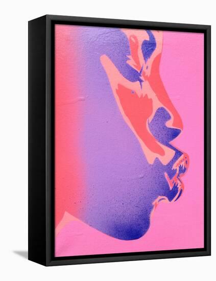 Mirror Geisha-Abstract Graffiti-Framed Stretched Canvas