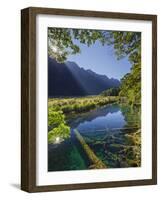 Mirror Lake, Fiordland National Park, Southland, South Island, New Zealand-Rainer Mirau-Framed Photographic Print