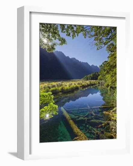 Mirror Lake, Fiordland National Park, Southland, South Island, New Zealand-Rainer Mirau-Framed Photographic Print