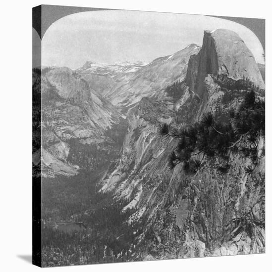 Mirror Lake, Half Dome and Clouds Rest, Yosemite Valley, California, USA, 1902-Underwood & Underwood-Stretched Canvas