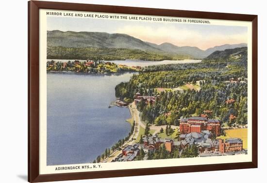 Mirror Lake, Lake Placid, New York-null-Framed Art Print