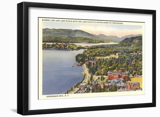 Mirror Lake, Lake Placid, New York-null-Framed Art Print