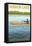 Mirror Lake, New Hampshire - Kayak Scene-Lantern Press-Framed Stretched Canvas