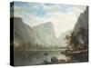 Mirror Lake, Yosemite Valley-Albert Bierstadt-Stretched Canvas