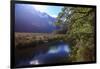 Mirror Lakes Reflect the Surrounding Snow Covered Mountains , the South Island of New Zealand-Paul Dymond-Framed Photographic Print