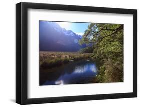 Mirror Lakes Reflect the Surrounding Snow Covered Mountains , the South Island of New Zealand-Paul Dymond-Framed Photographic Print