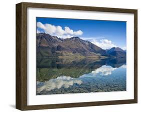 Mirror-Like Reflections on Lake Wakatipu Near Glenorchy in New Z-Sergio Ballivian-Framed Photographic Print