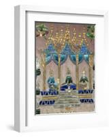 Mirror Mosaics, Reclining Buddha Shrine (Red Chapel), Wat Xieng Thong, UNESCO World Heritage Site,-Richard Maschmeyer-Framed Photographic Print