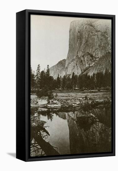 Mirror View, El Capitan, Yosemite Park, California, 1866-Carleton Watkins-Framed Stretched Canvas