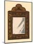 Mirror with walnut frame with inlaid marquetry, 1905-Shirley Slocombe-Mounted Giclee Print