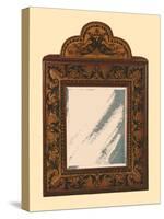 Mirror with walnut frame with inlaid marquetry, 1905-Shirley Slocombe-Stretched Canvas