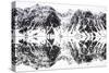 Mirrored landscape of mountains along the fjords in Svalbard-Wim van den Heever-Stretched Canvas