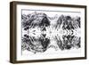 Mirrored landscape of mountains along the fjords in Svalbard-Wim van den Heever-Framed Photographic Print