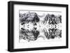 Mirrored landscape of mountains along the fjords in Svalbard-Wim van den Heever-Framed Photographic Print