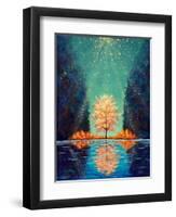 Mirrored Magic Tree-Valery Rybakow-Framed Art Print