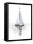 Mirrored Sailboat II-Victoria Barnes-Framed Stretched Canvas