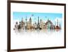 Mirrored World Monuments-null-Framed Premium Giclee Print