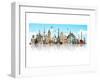 Mirrored World Monuments-null-Framed Art Print