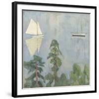 Mirroring, 1915 (Oil on Canvas)-Erik Theodor Werenskiold-Framed Giclee Print