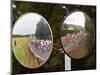 Mirrors at a T-Junction Reflect Riders During the 18th Stage of the Tour De France-null-Mounted Photographic Print