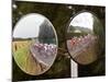 Mirrors at a T-Junction Reflect Riders During the 18th Stage of the Tour De France-null-Mounted Photographic Print