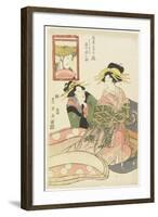 Mirros of Actor Parodies, Sawamura Gennosuke as Fujiya Izaemon, January 1807-Utagawa Toyokuni-Framed Giclee Print