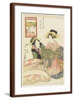 Mirros of Actor Parodies, Sawamura Gennosuke as Fujiya Izaemon, January 1807-Utagawa Toyokuni-Framed Giclee Print