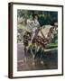 Mis Hijas Elena Y María a Caballo Con Trajes Valencianos De 1808-Joaquín Sorolla y Bastida-Framed Giclee Print