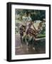 Mis Hijas Elena Y María a Caballo Con Trajes Valencianos De 1808-Joaquín Sorolla y Bastida-Framed Giclee Print