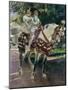 Mis Hijas Elena Y María a Caballo Con Trajes Valencianos De 1808-Joaquín Sorolla y Bastida-Mounted Giclee Print