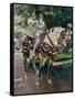 Mis Hijas Elena Y María a Caballo Con Trajes Valencianos De 1808-Joaquín Sorolla y Bastida-Framed Stretched Canvas