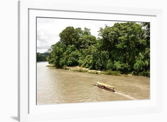 Misahualli in The Oriente, head of navigation on Rio Napo (Amazon), Ecuador, South America-Tony Waltham-Framed Photographic Print