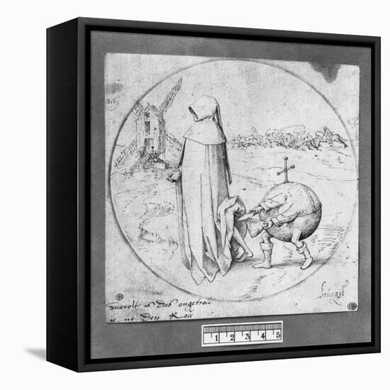 Misanthrope-Pieter Bruegel the Elder-Framed Stretched Canvas