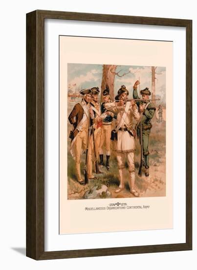 Miscellaneous Organizations, Continental Army-H.a. Ogden-Framed Art Print