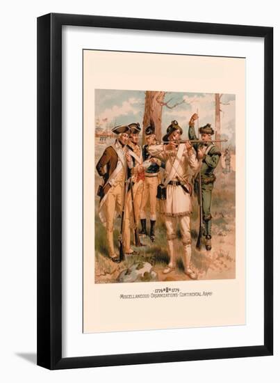 Miscellaneous Organizations, Continental Army-H.a. Ogden-Framed Art Print