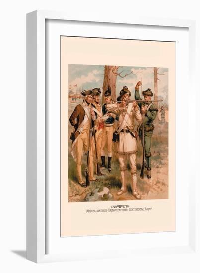 Miscellaneous Organizations, Continental Army-H.a. Ogden-Framed Art Print