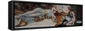 Mischief and Repose, 1895-John William Godward-Framed Stretched Canvas