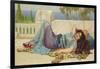 Mischief and Repose. 1909-John William Godward-Framed Giclee Print