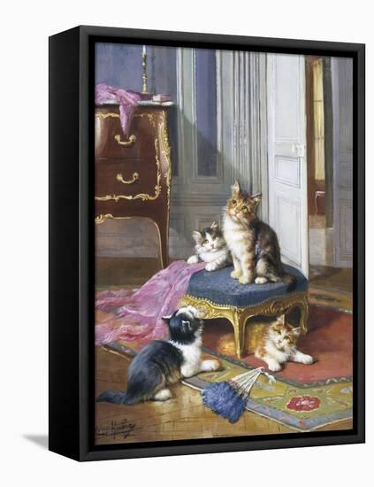 Mischief in the Air-Leon Charles Huber-Framed Stretched Canvas