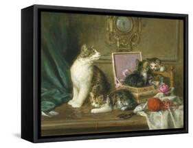 Mischief Makers-Louis Eugene Lambert-Framed Stretched Canvas