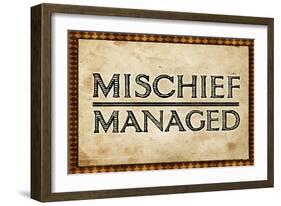 Mischief Managed-null-Framed Art Print