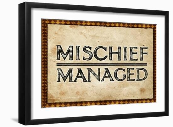 Mischief Managed-null-Framed Art Print