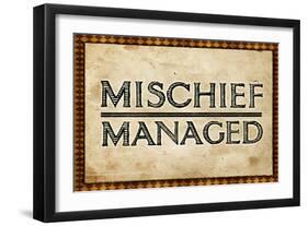 Mischief Managed-null-Framed Art Print