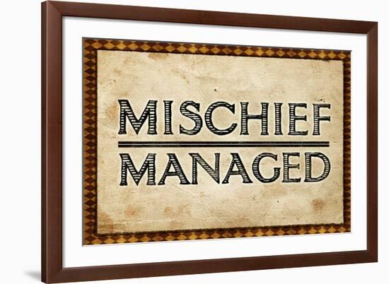 Mischief Managed-null-Framed Art Print