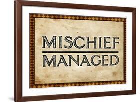 Mischief Managed-null-Framed Art Print