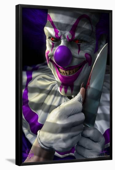 Mischief the Clown-Tom Wood-Framed Poster