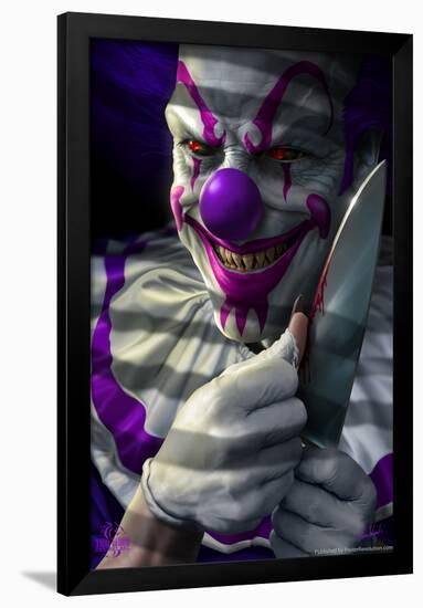 Mischief the Clown-Tom Wood-Framed Poster