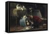 Mischief with a New Hat-Henriette Ronner-Knip-Framed Stretched Canvas